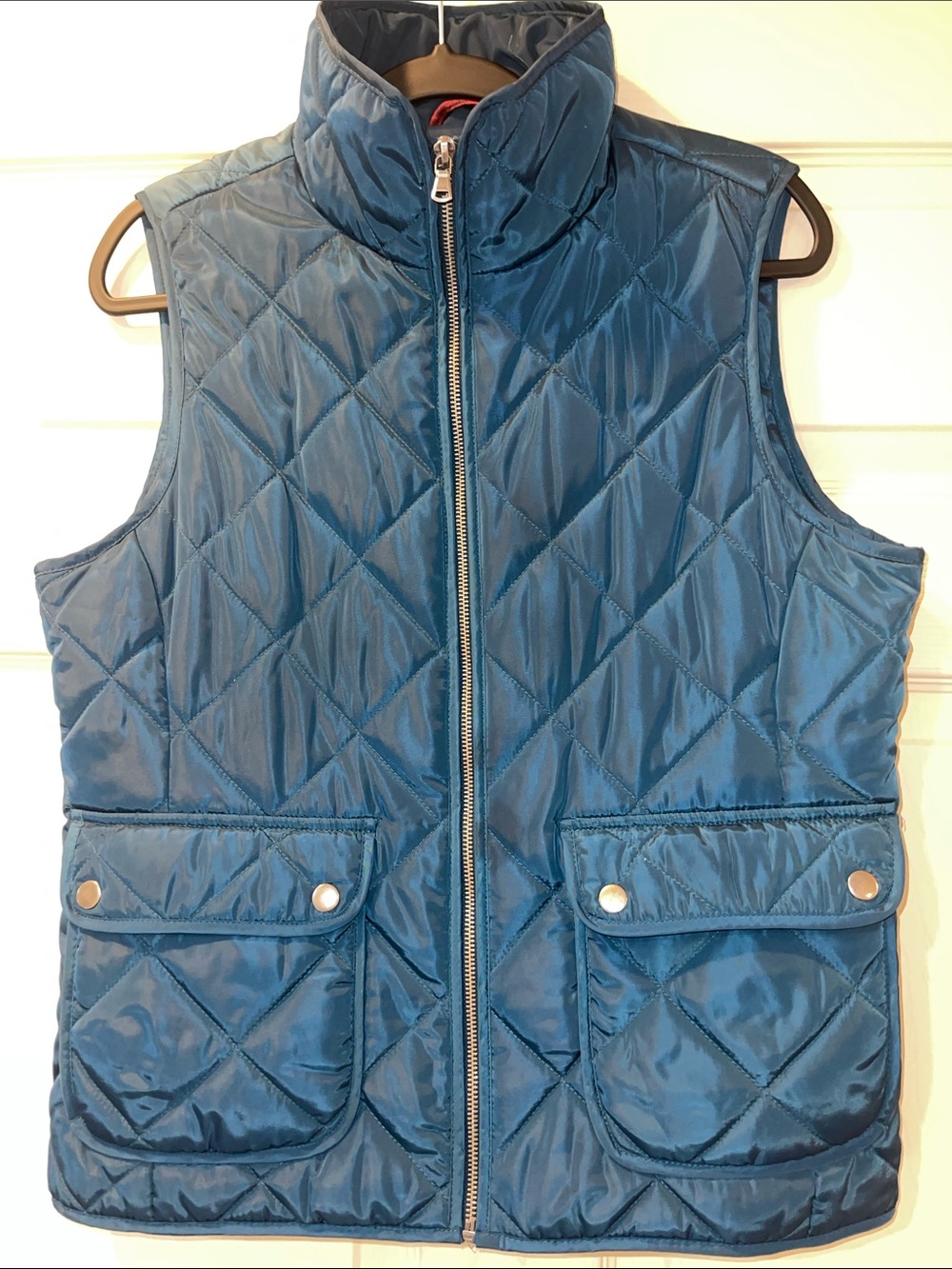 Bass Quilted Sleeveless Vest Teal size M